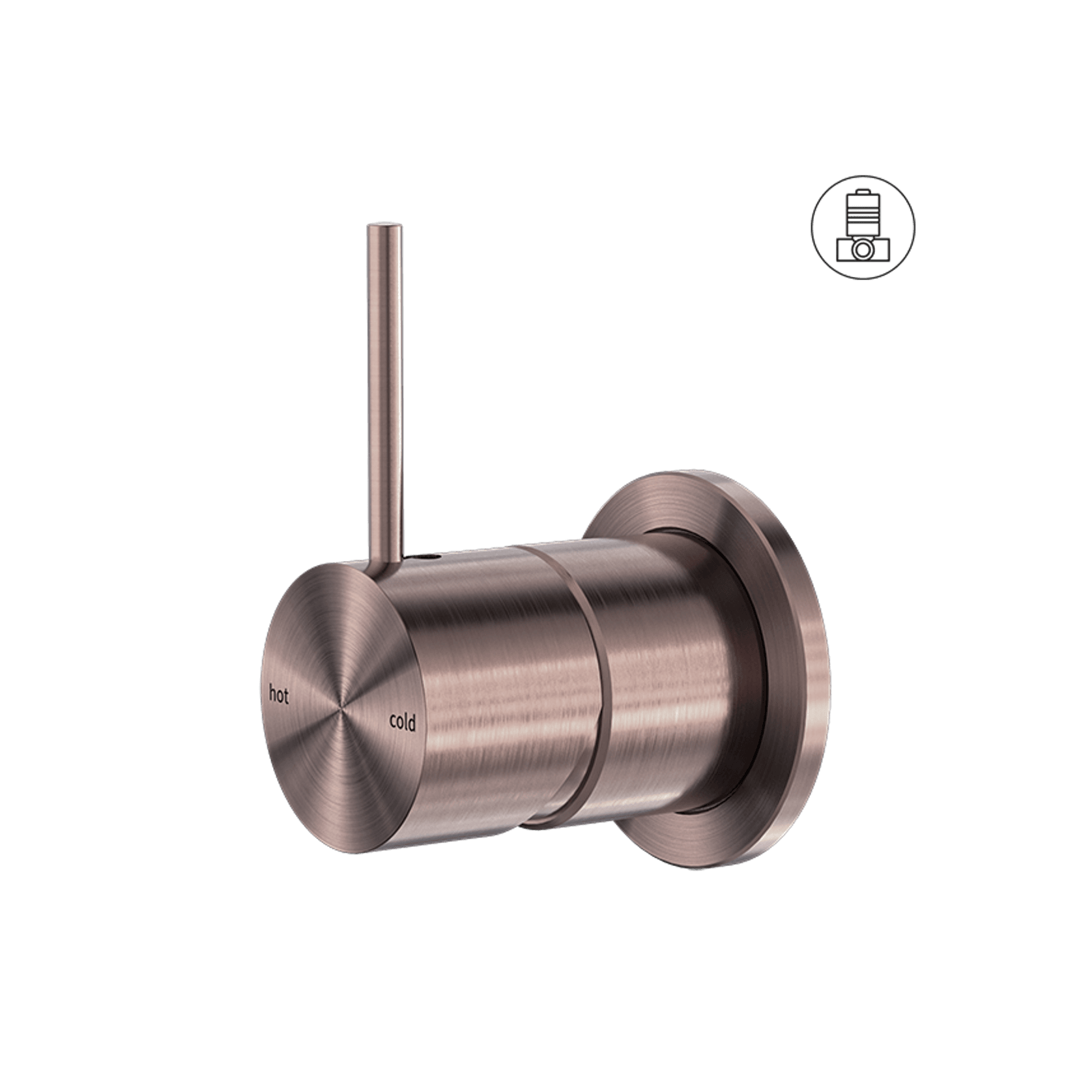 Mecca Shower Mixer 60mm Handle Up Plate Brushed Bronze gallery detail image