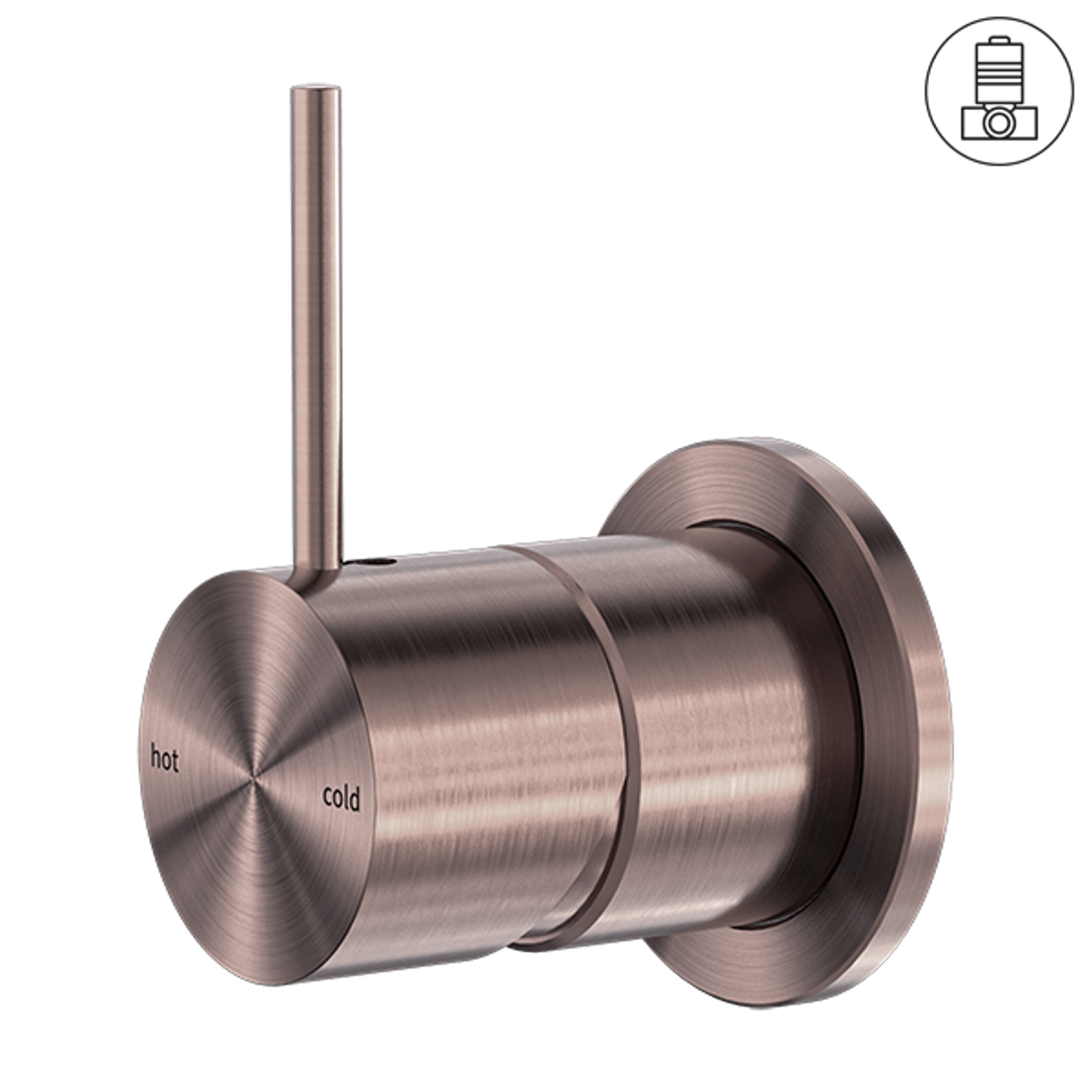 Mecca Shower Mixer 60mm Handle Up Plate Brushed Bronze gallery detail image