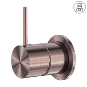 Mecca Shower Mixer 60mm Handle Up Plate Brushed Bronze gallery detail image