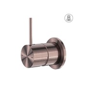 Mecca Shower Mixer 60mm Handle Up Plate Brushed Bronze gallery detail image
