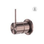 Mecca Shower Mixer 60mm Handle Up Plate Brushed Bronze gallery detail image