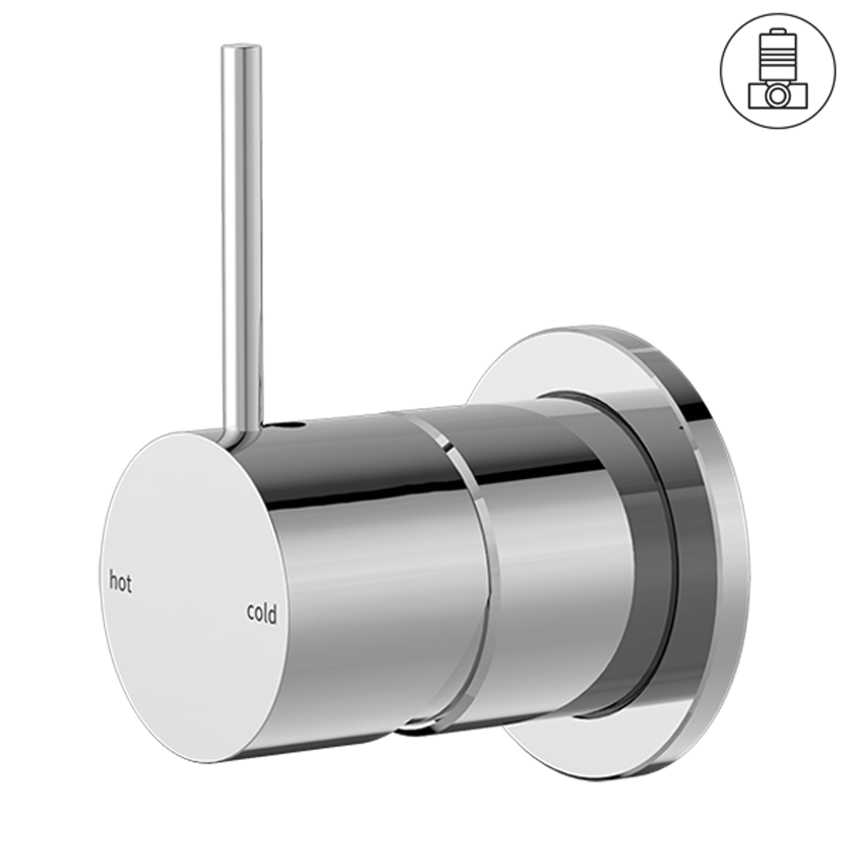 Mecca Shower Mixer 60mm Handle Up Plate Chrome gallery detail image
