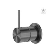 Mecca Shower Mixer 60mm Handle Up Plate Gun Metal gallery detail image
