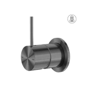 Mecca Shower Mixer 60mm Handle Up Plate Gun Metal gallery detail image