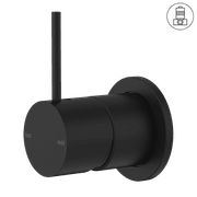 Mecca Shower Mixer 60mm Handle Up Plate Matte Black gallery detail image