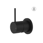 Mecca Shower Mixer 60mm Handle Up Plate Matte Black gallery detail image