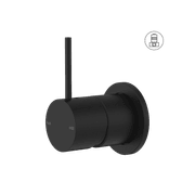 Mecca Shower Mixer 60mm Handle Up Plate Matte Black gallery detail image