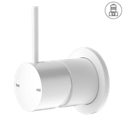 Mecca Shower Mixer 60mm Handle Up Plate Matte White gallery detail image