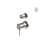Mecca Shower Mixer With Divertor Separate Back Plate Brushed Nickel gallery detail image