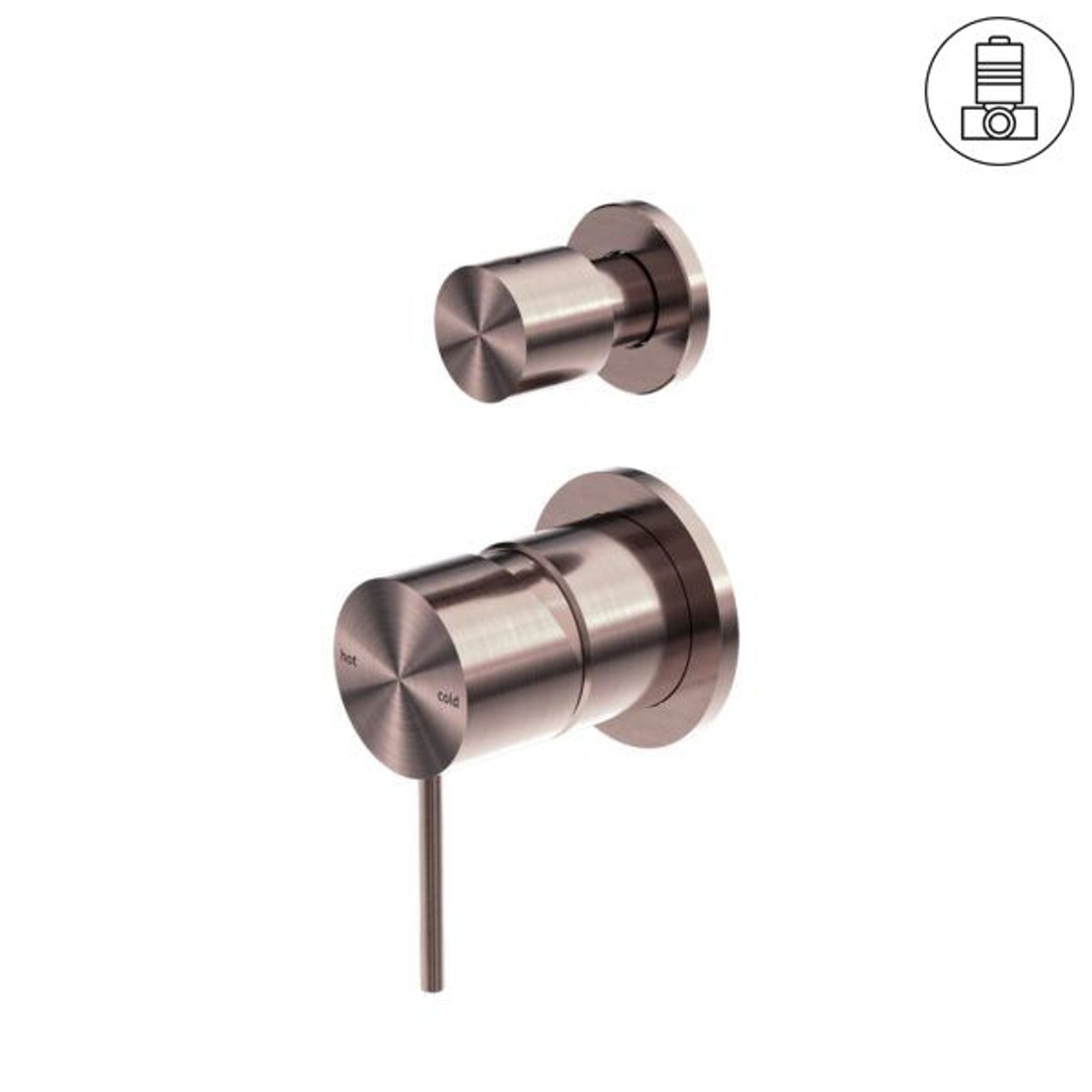 Mecca Shower Mixer With Divertor Separate Back Plate Brushed Bronze gallery detail image