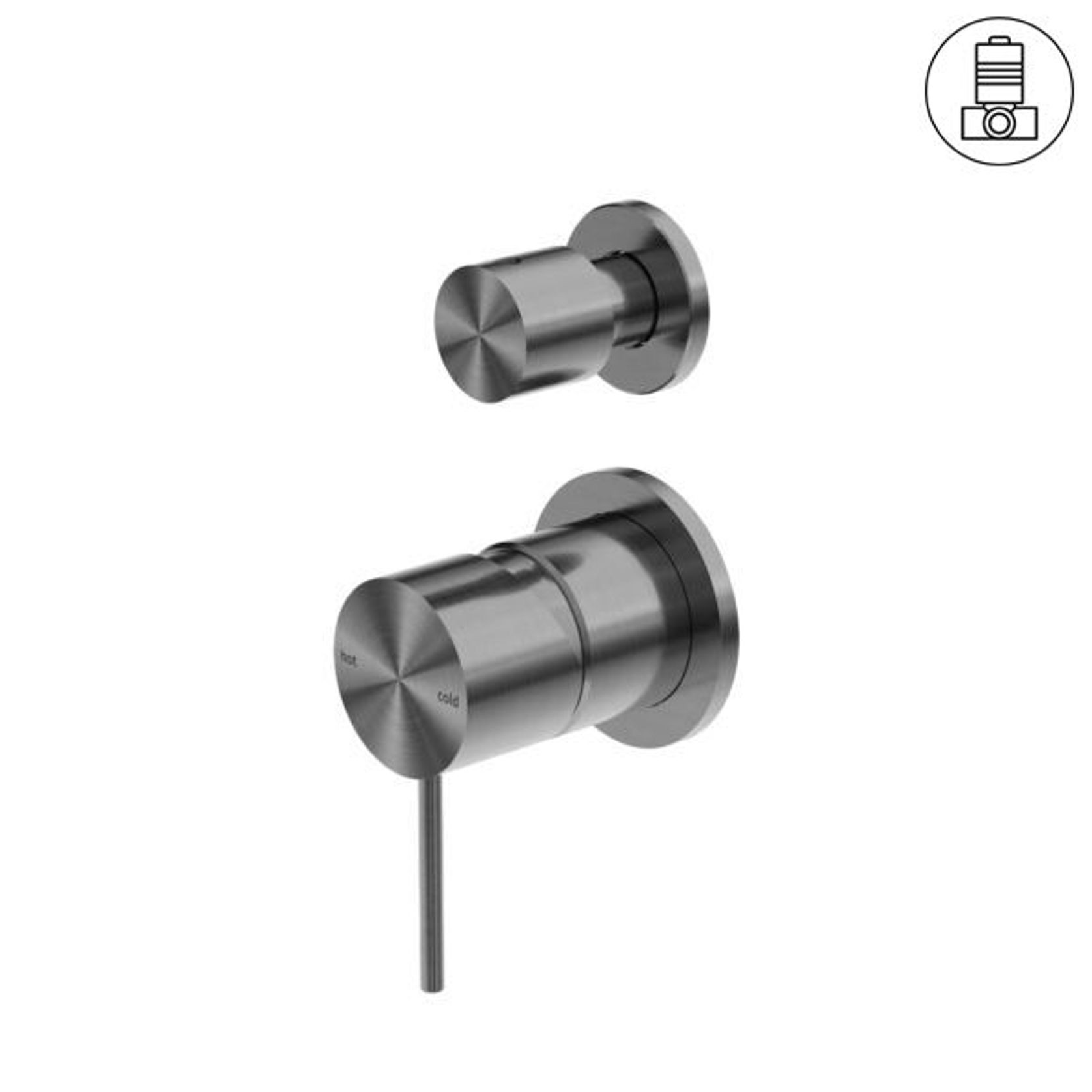 Mecca Shower Mixer With Divertor Separate Back Plate Gun Metal gallery detail image