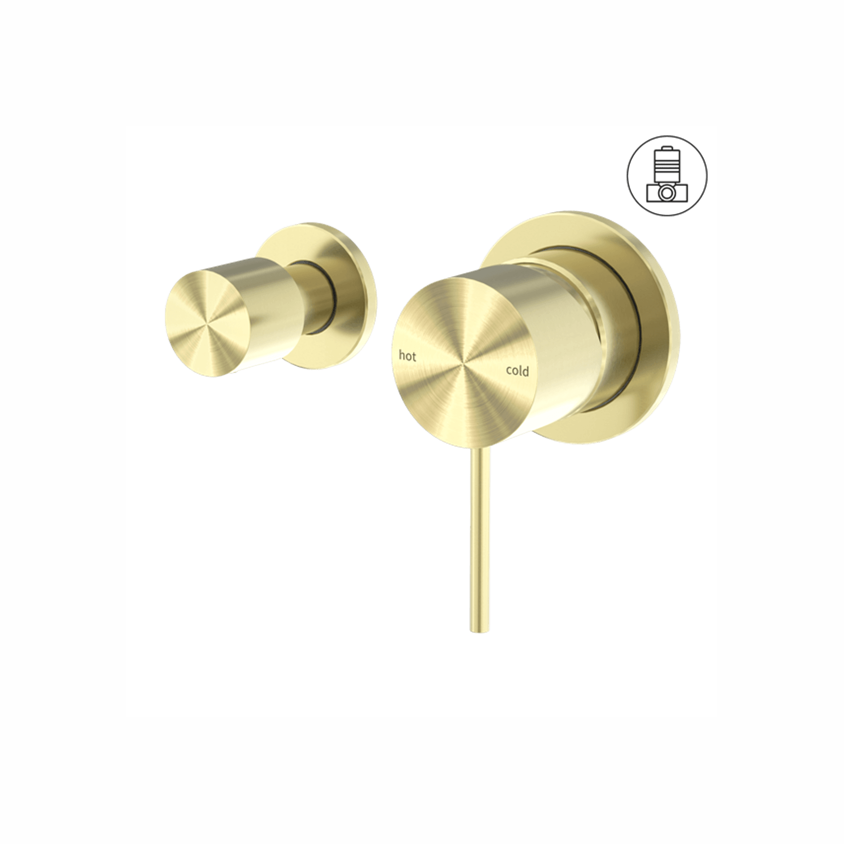 Mecca Shower Mixer With Horizontal 2 Way Divertor Brushed Gold gallery detail image