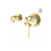 Mecca Shower Mixer With Horizontal 2 Way Divertor Brushed Gold gallery detail image