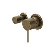 Mecca Shower Mixer With Horizontal 2 Way Diverter Tumbled Antique Brass gallery detail image