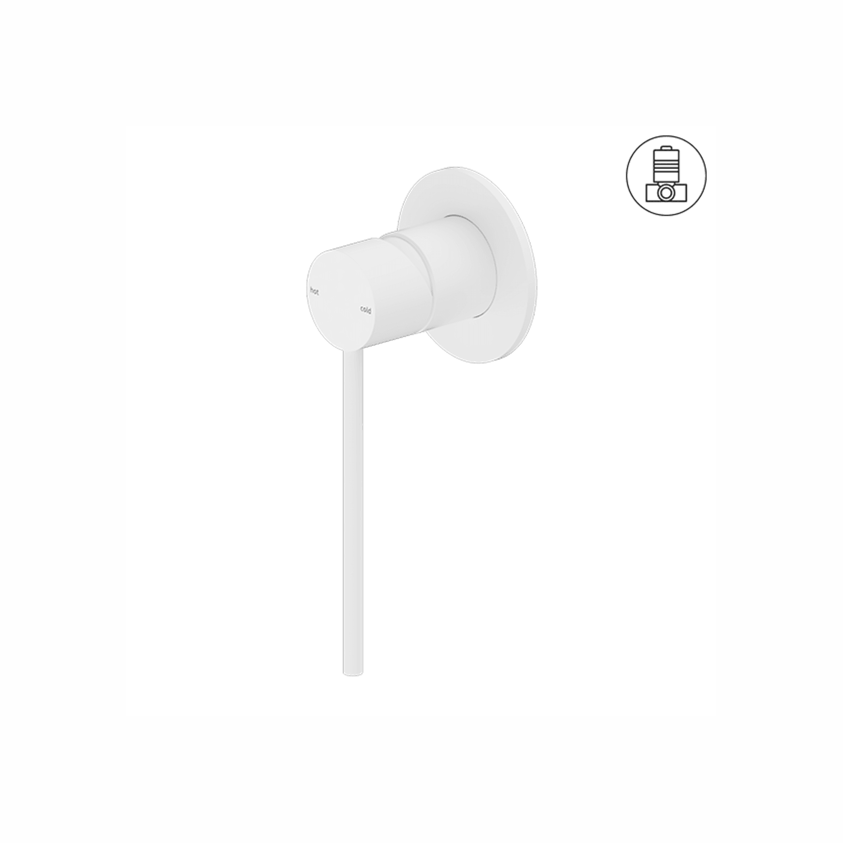 Mecca Care Shower Mixer Matte White gallery detail image