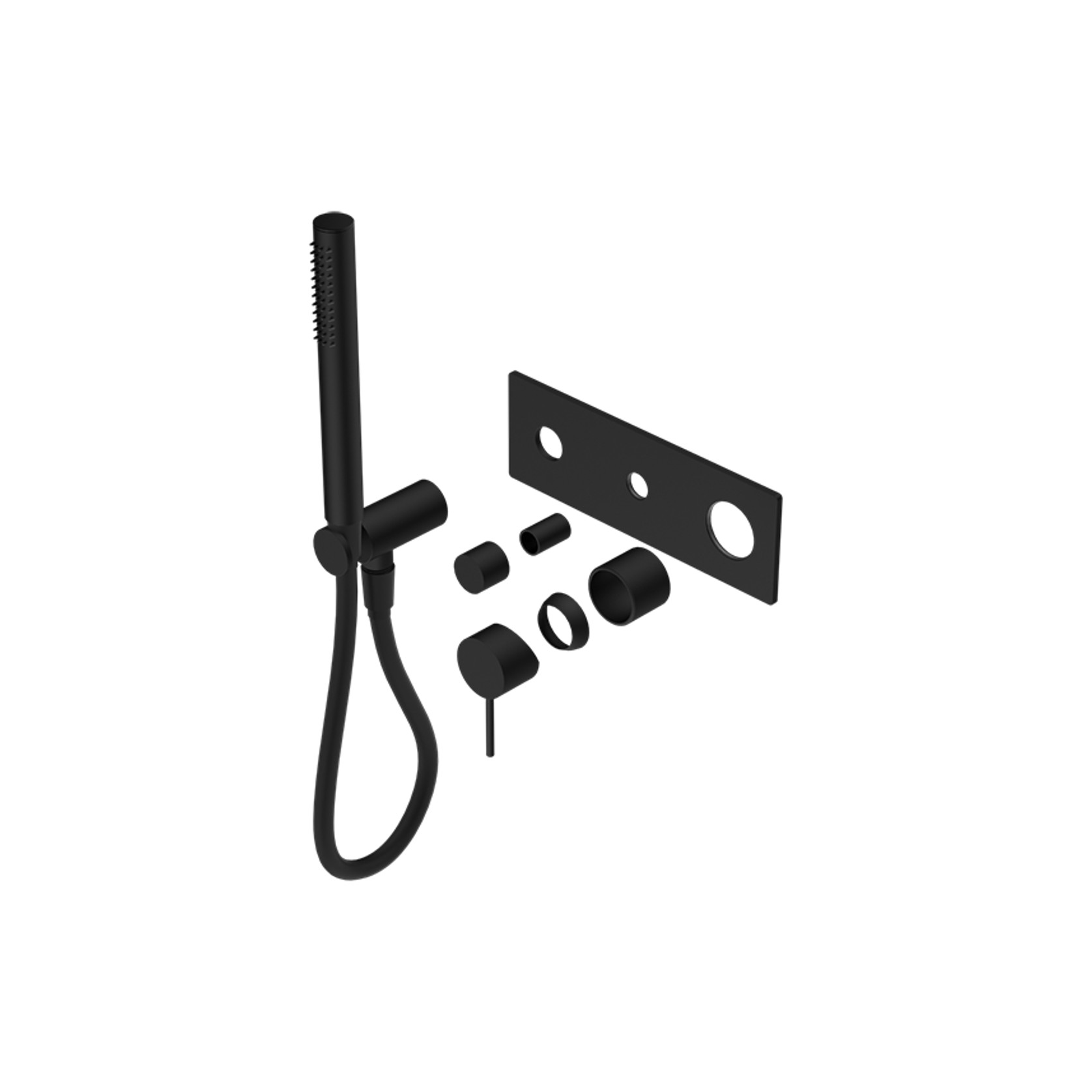 Mecca Shower Mixer Divertor System Trim Kits Only Matte Black gallery detail image