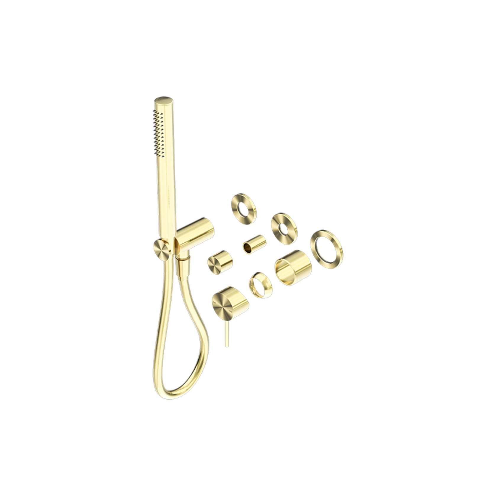 Mecca Shower Mixer Divertor System Separate Back Plate Trim Kits Only Brushed Gold gallery detail image