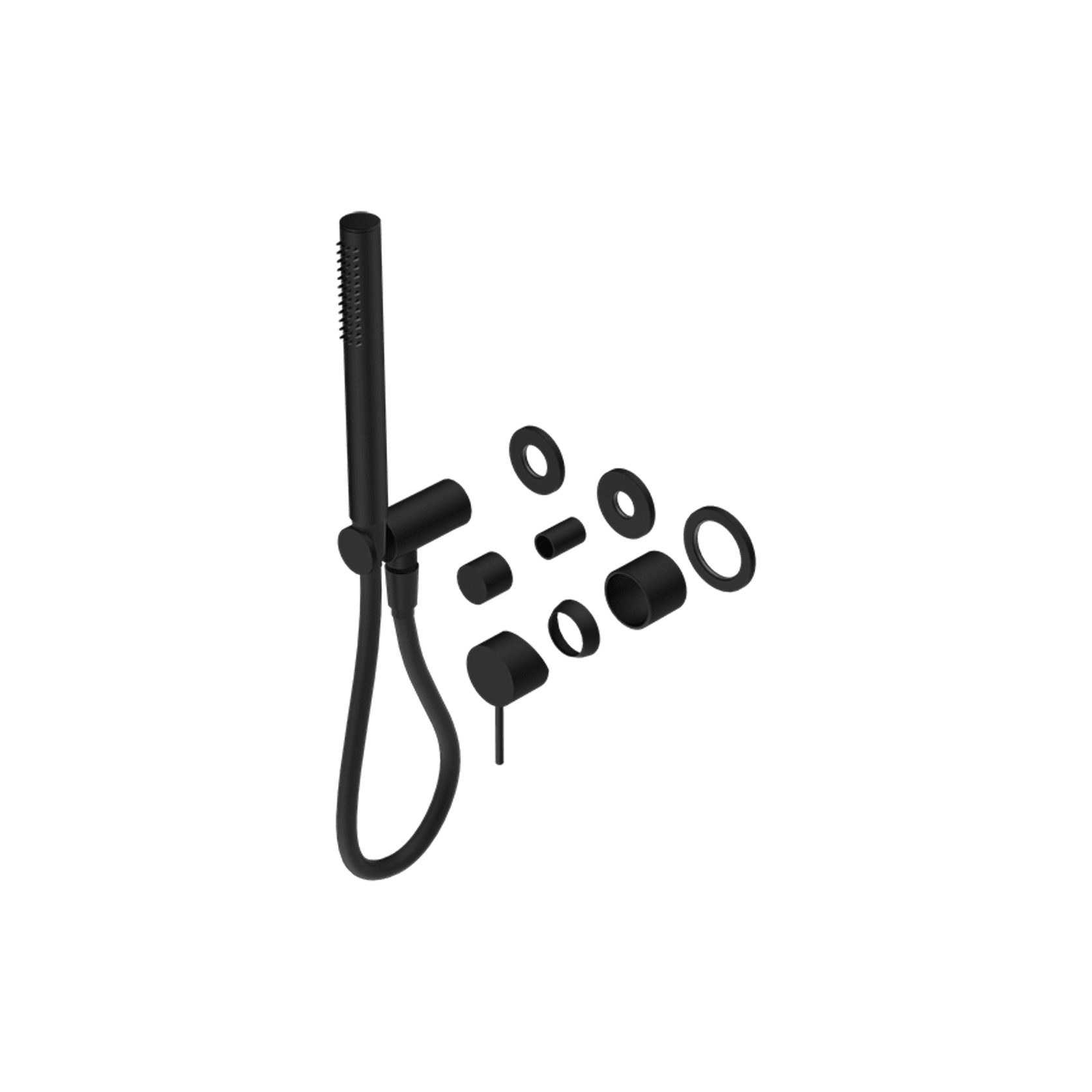 Mecca Shower Mixer Divertor System Separate Back Plate Trim Kits Only Matte Black gallery detail image