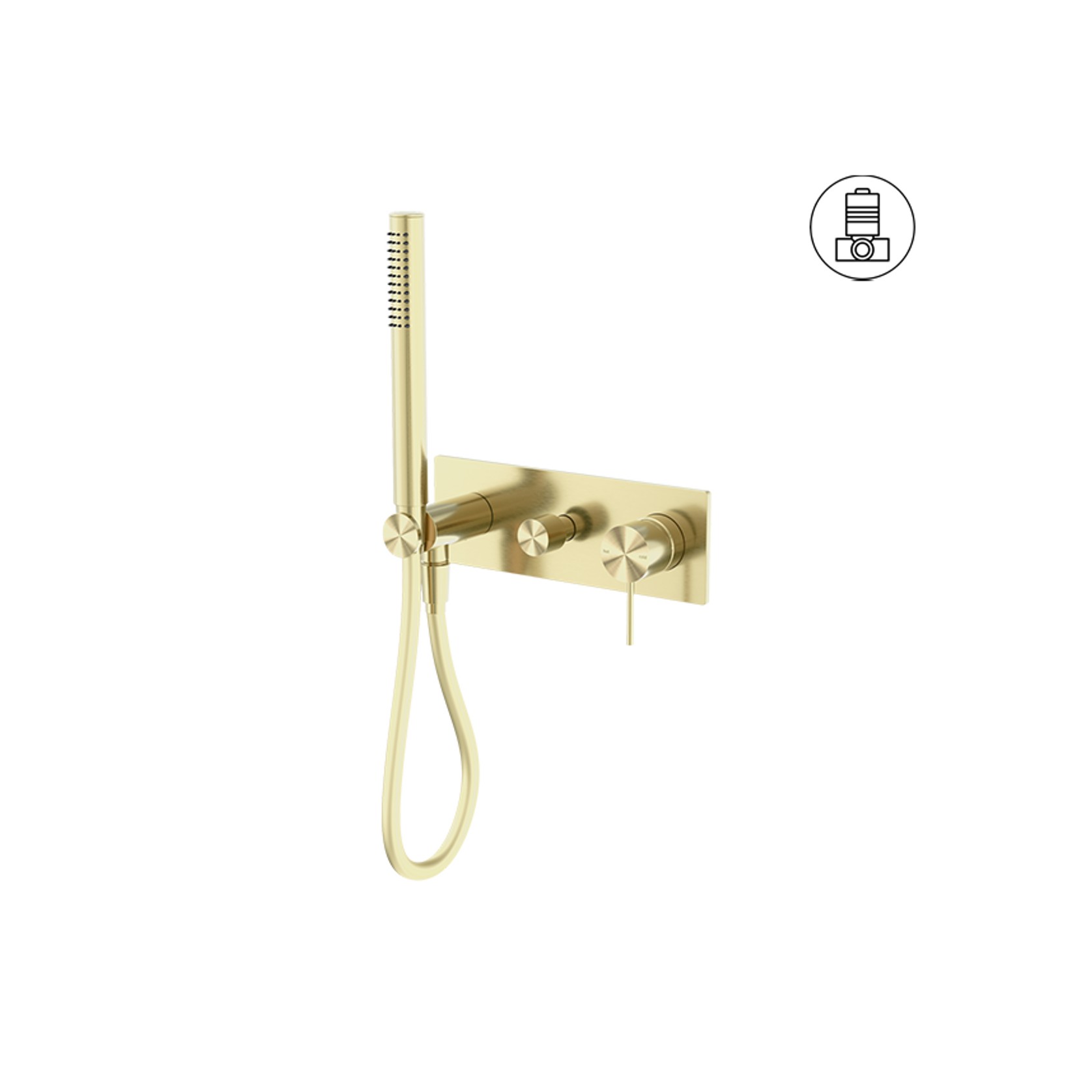 Mecca Shower Mixer Divertor System Brushed Gold gallery detail image