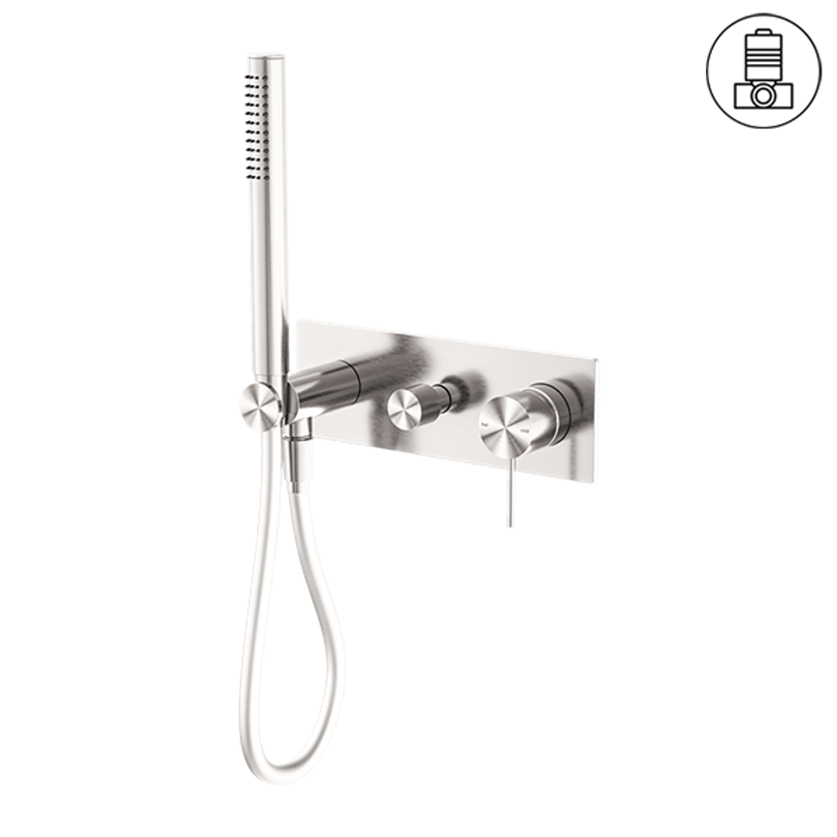 Mecca Shower Mixer Divertor System Brushed Nickel gallery detail image