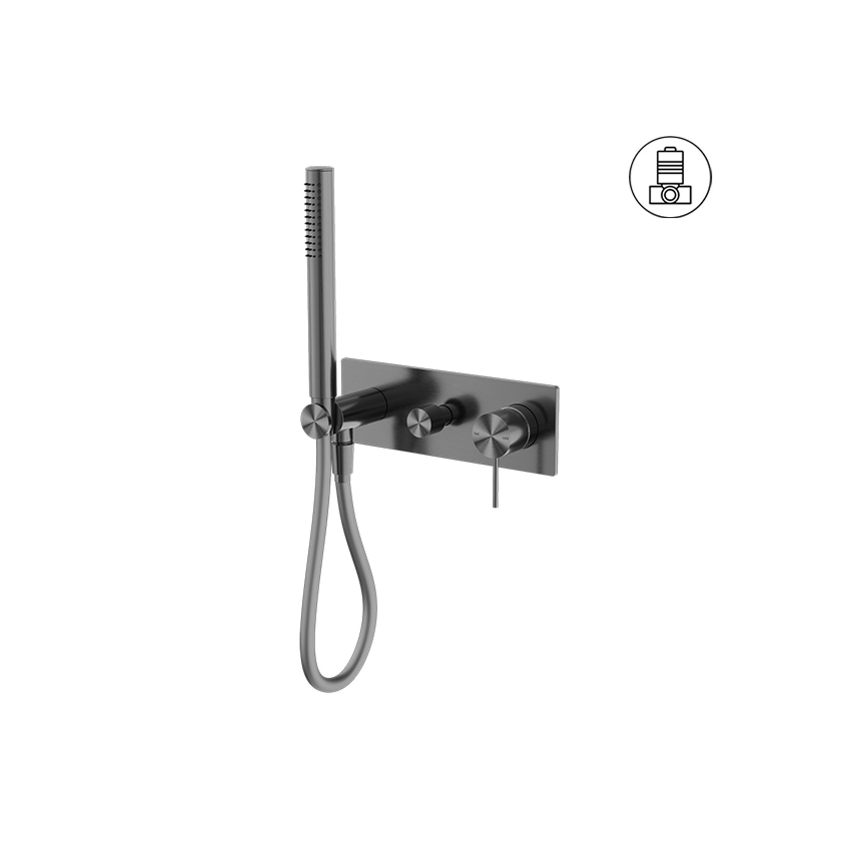 Mecca Shower Mixer Divertor System Gun Metal gallery detail image