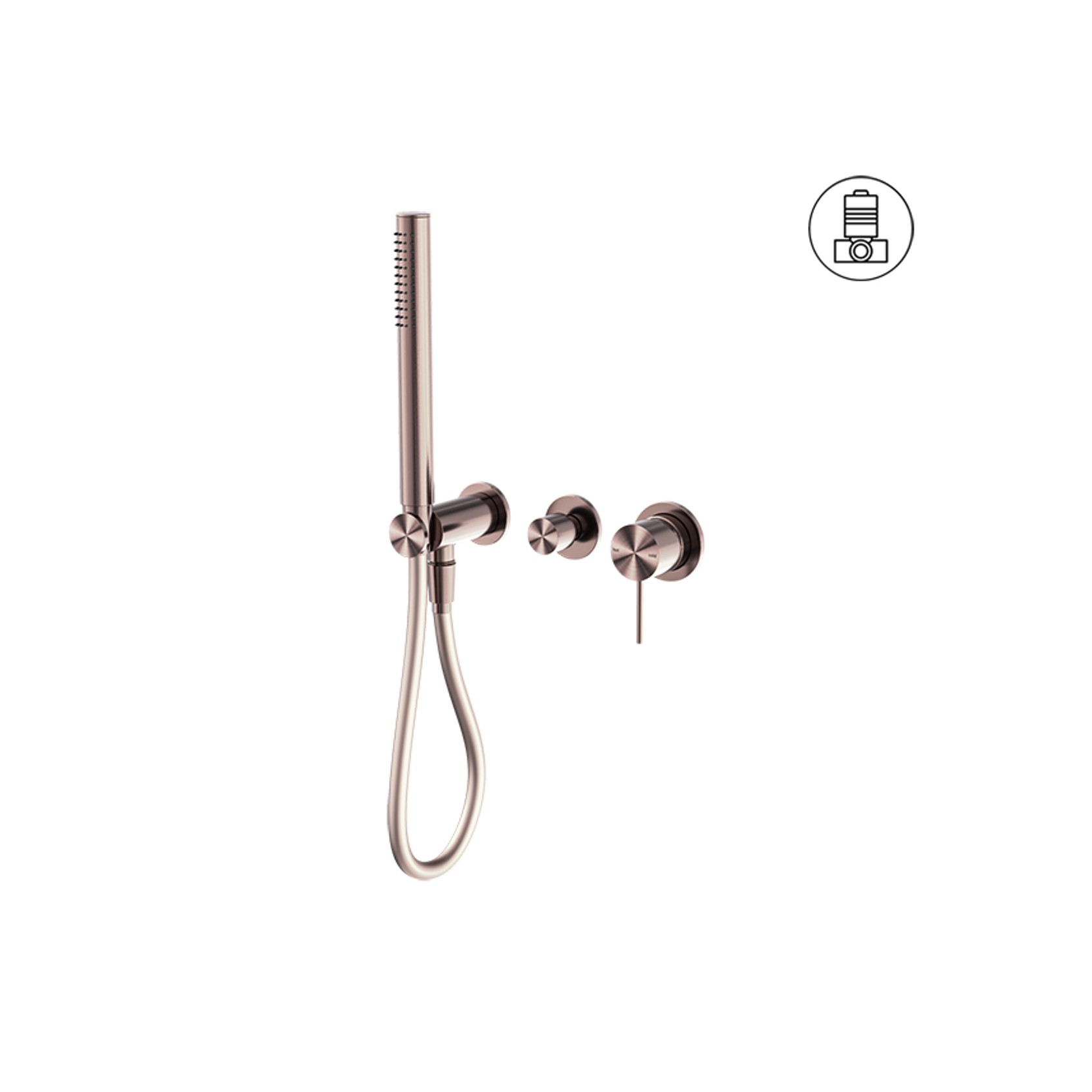 Mecca Shower Mixer Divertor System Separate Back Plate Brushed Bronze gallery detail image
