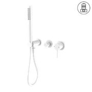 Mecca Shower Mixer Divertor System Separate Back Plate Matte White gallery detail image