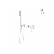 Mecca Shower Mixer Divertor System Separate Back Plate Matte White gallery detail image