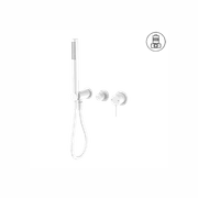 Mecca Shower Mixer Divertor System Separate Back Plate Matte White gallery detail image