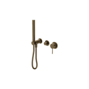 Mecca Shower Mixer Diverter System Separate Back Plate II Tumbled Antique Brass gallery detail image
