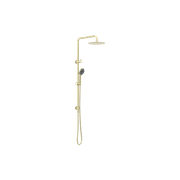 Round Project Twin Shower Brushed Gold gallery detail image