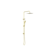 Square Project Twin Shower Brushed Gold gallery detail image