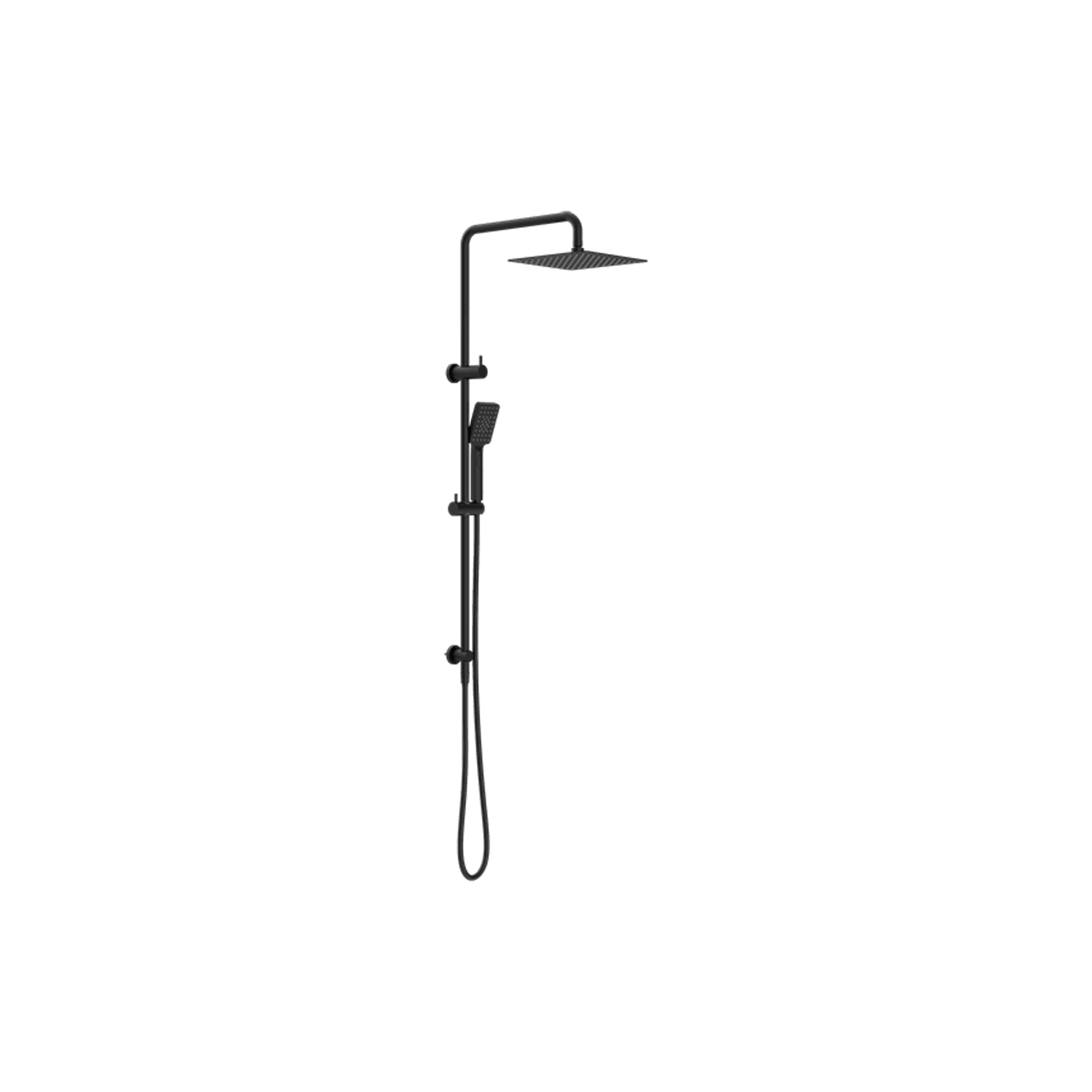 Square Project Twin Shower Matte Black gallery detail image