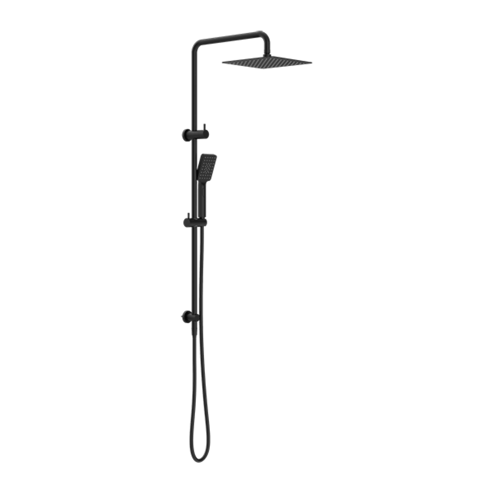 Square Project Twin Shower Matte Black gallery detail image