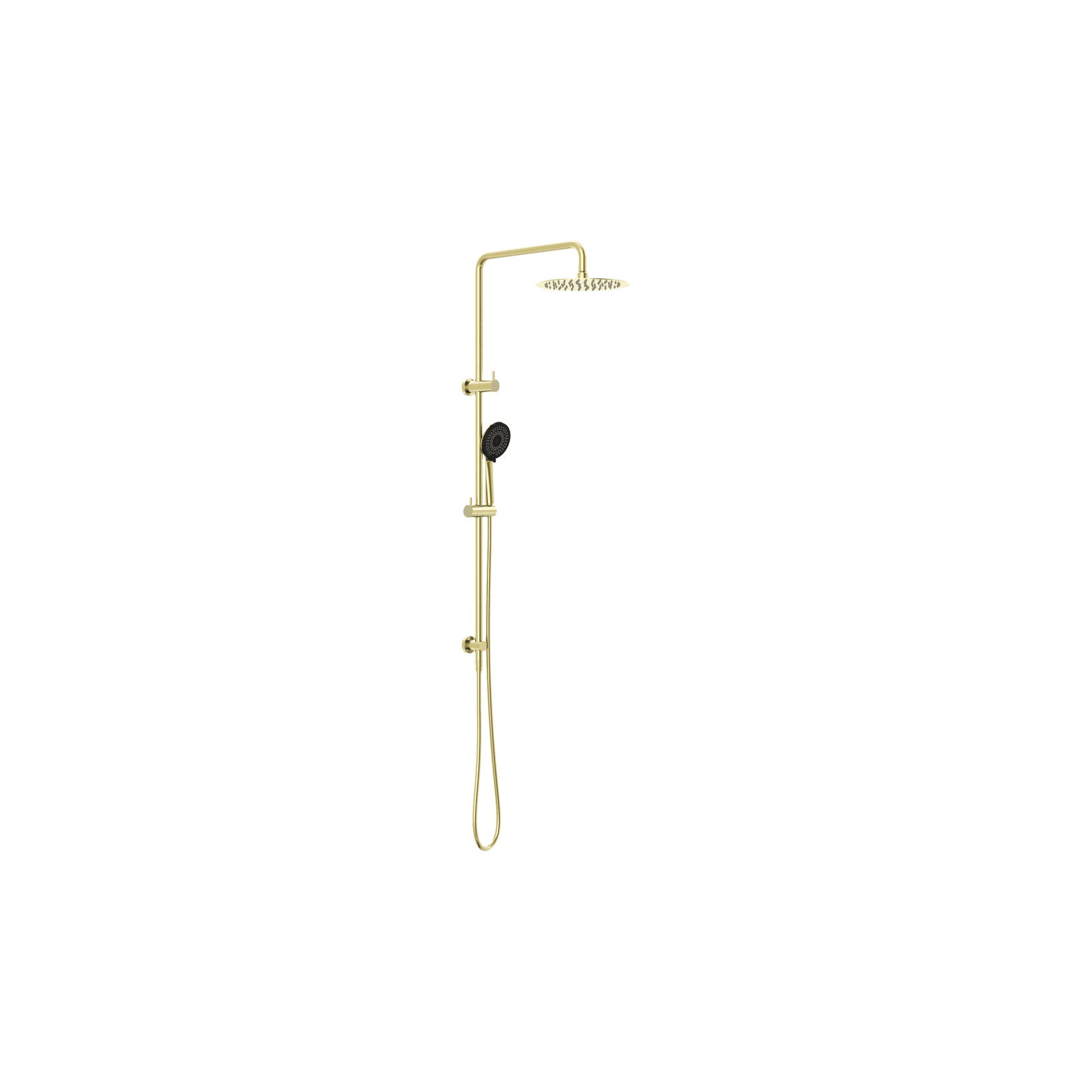 Round Project Twin Shower 4 Star Rating Brushed Gold gallery detail image