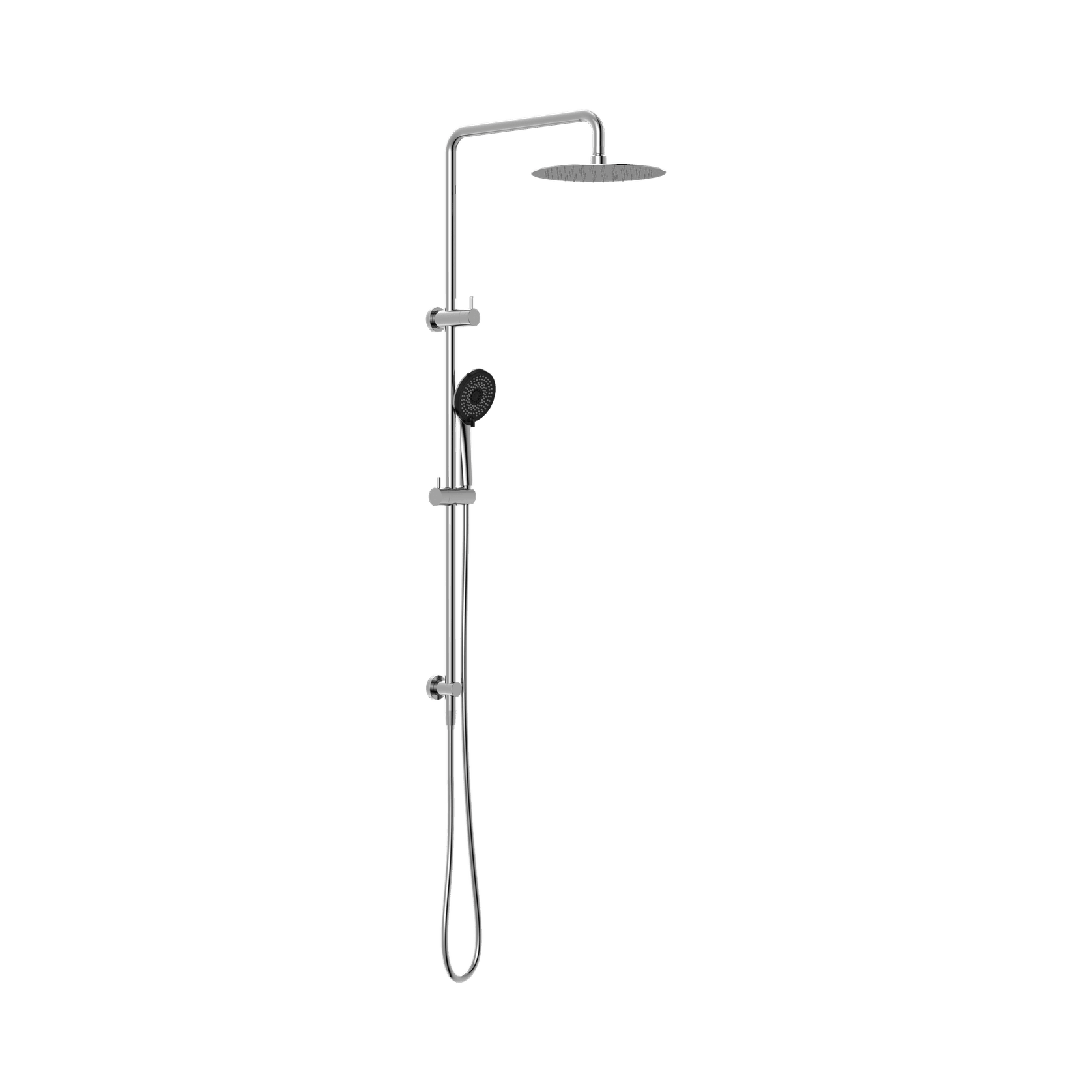 Round Project Twin Shower 4 Star Rating Chrome gallery detail image