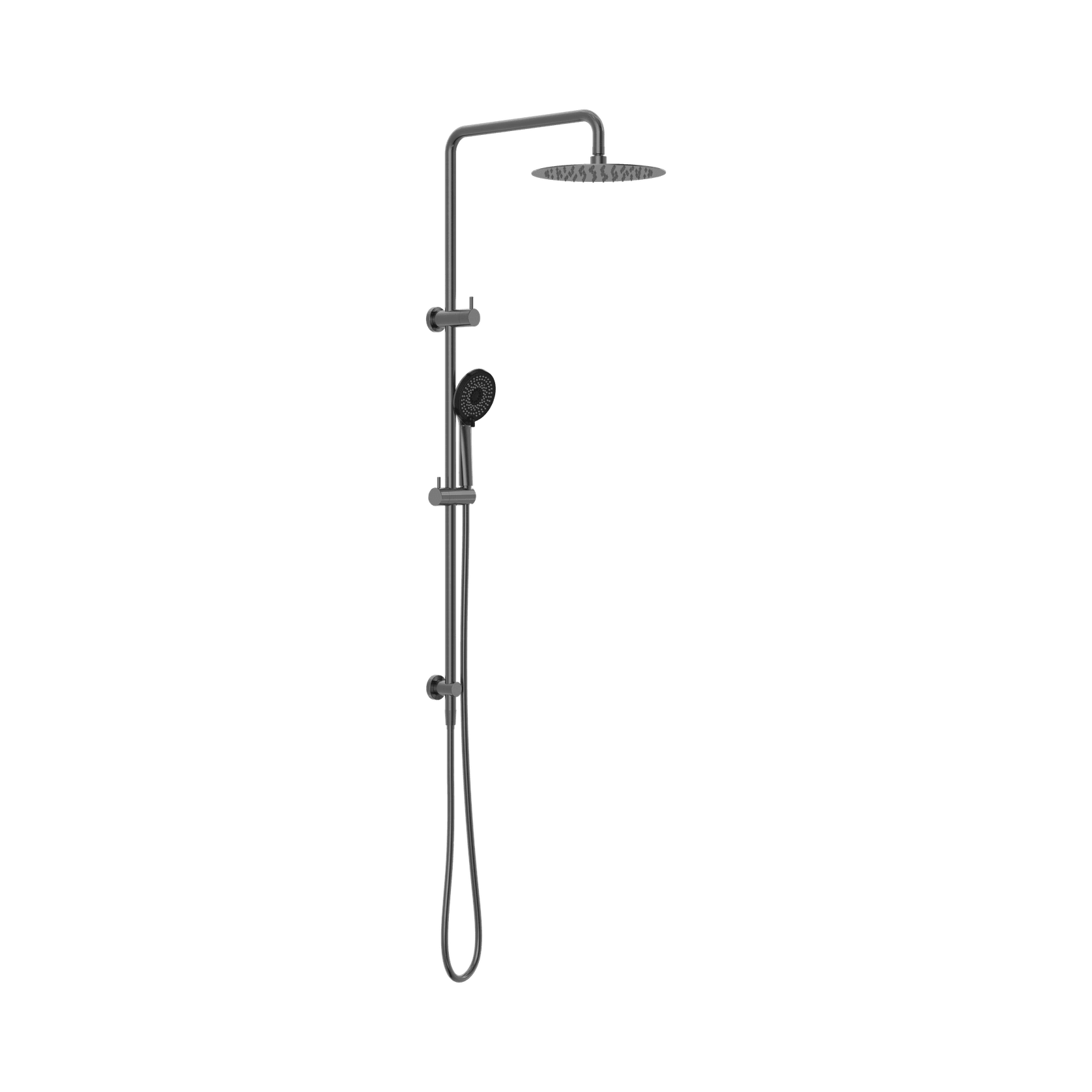 Round Project Twin Shower 4 Star Rating Gun Metal gallery detail image