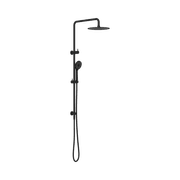 Round Project Twin Shower 4 Star Rating Matte Black gallery detail image