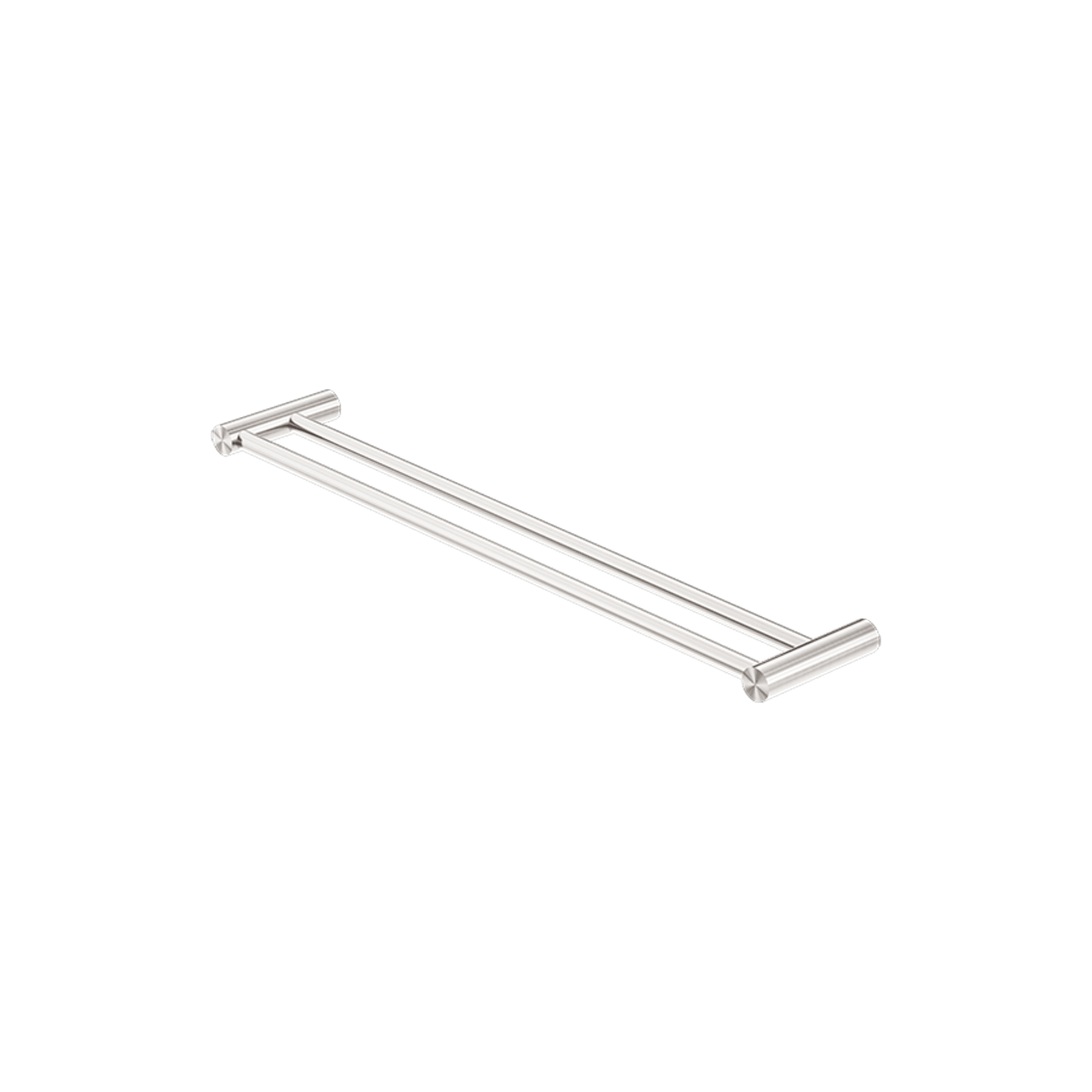 New Mecca Double Towel Rail 600mm Brushed Nickel gallery detail image