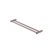 New Mecca Double Towel Rail 800mm Brushed Bronze gallery detail image