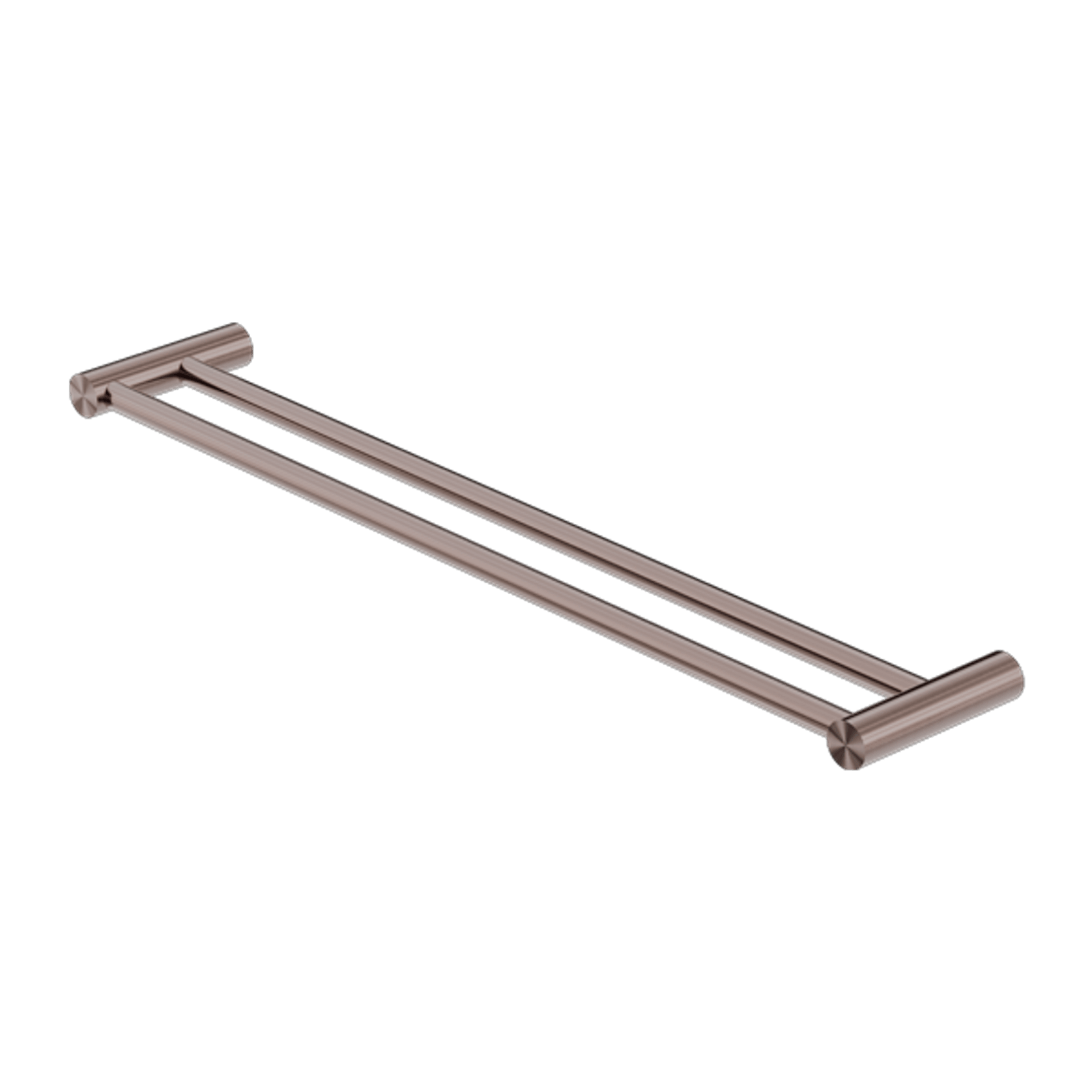 New Mecca Double Towel Rail 600mm Brushed Bronze gallery detail image