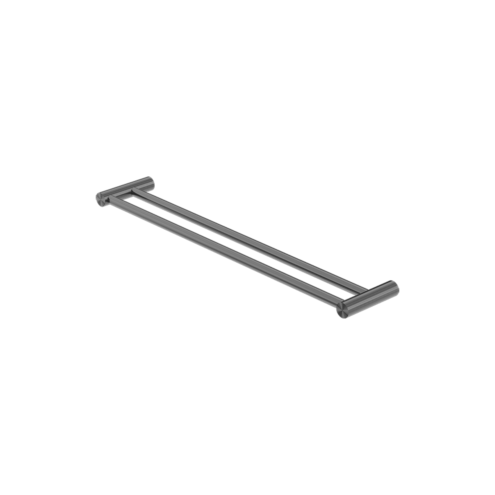 New Mecca Double Towel Rail 600mm Gun Metal gallery detail image