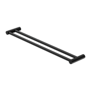 New Mecca Double Towel Rail 600mm Matte Black gallery detail image