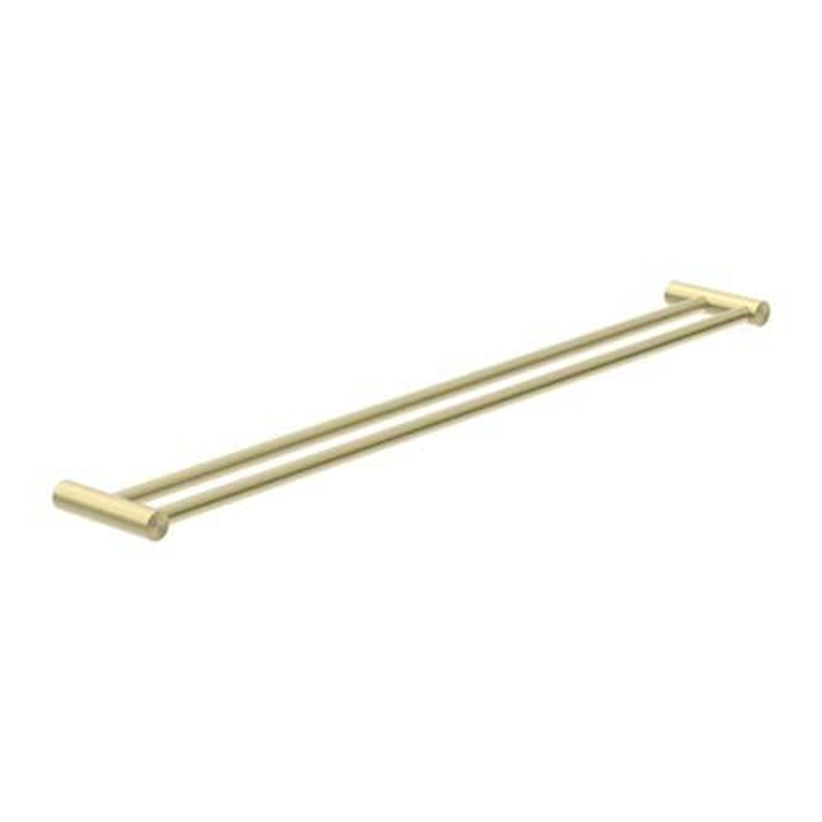 New Mecca Double Towel Rail 800mm Brushed Gold gallery detail image