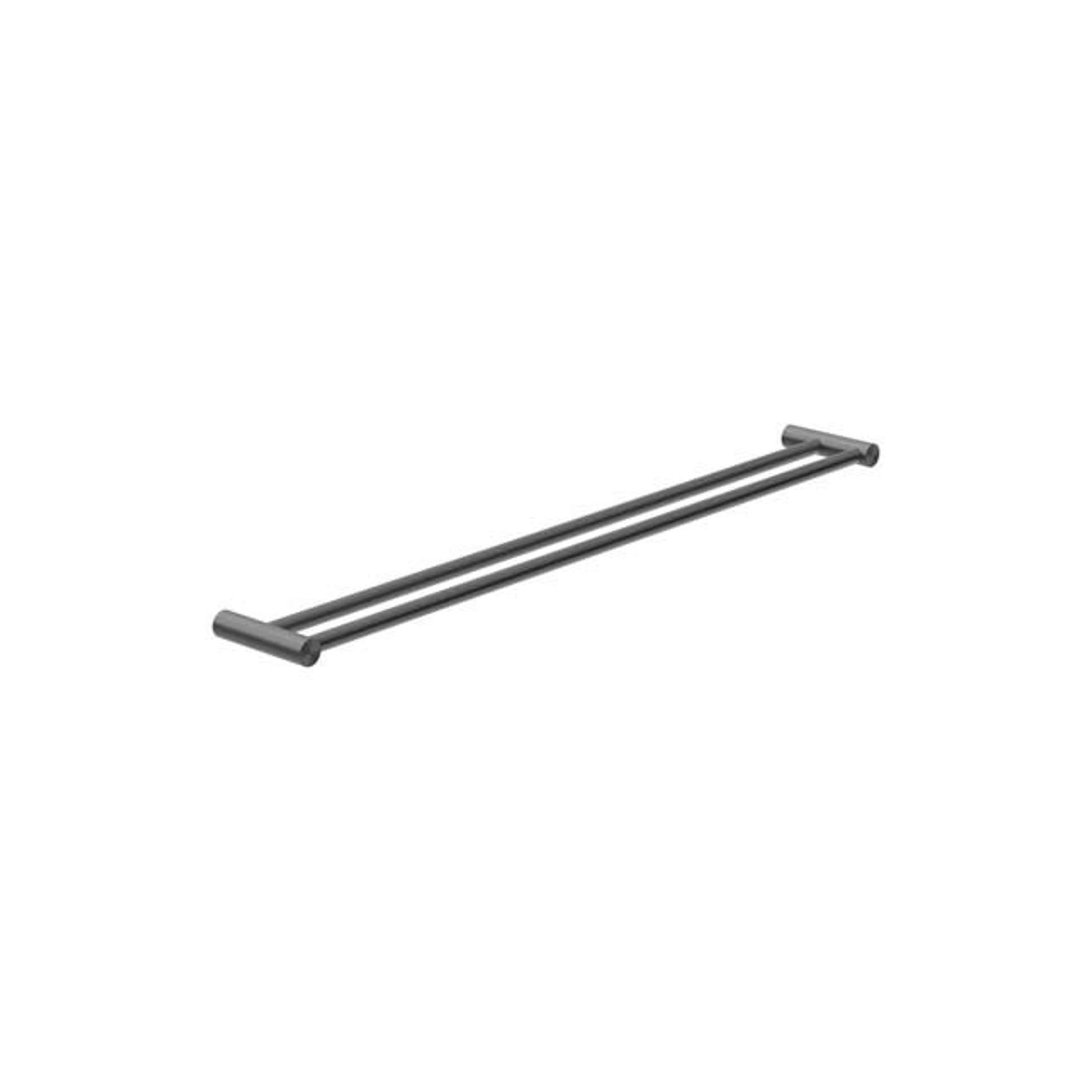 New Mecca Double Towel Rail 800mm Gun Metal gallery detail image