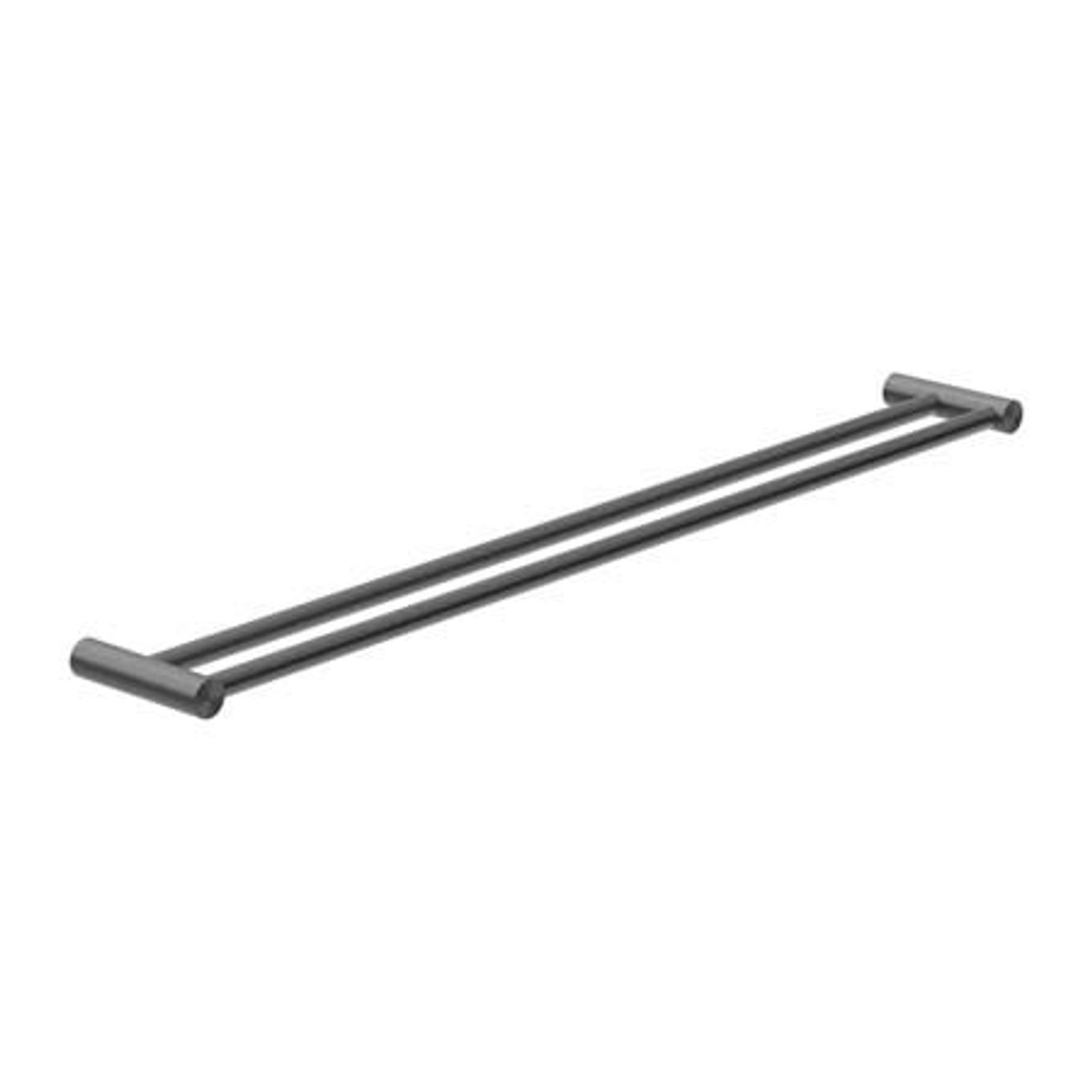 New Mecca Double Towel Rail 800mm Gun Metal gallery detail image