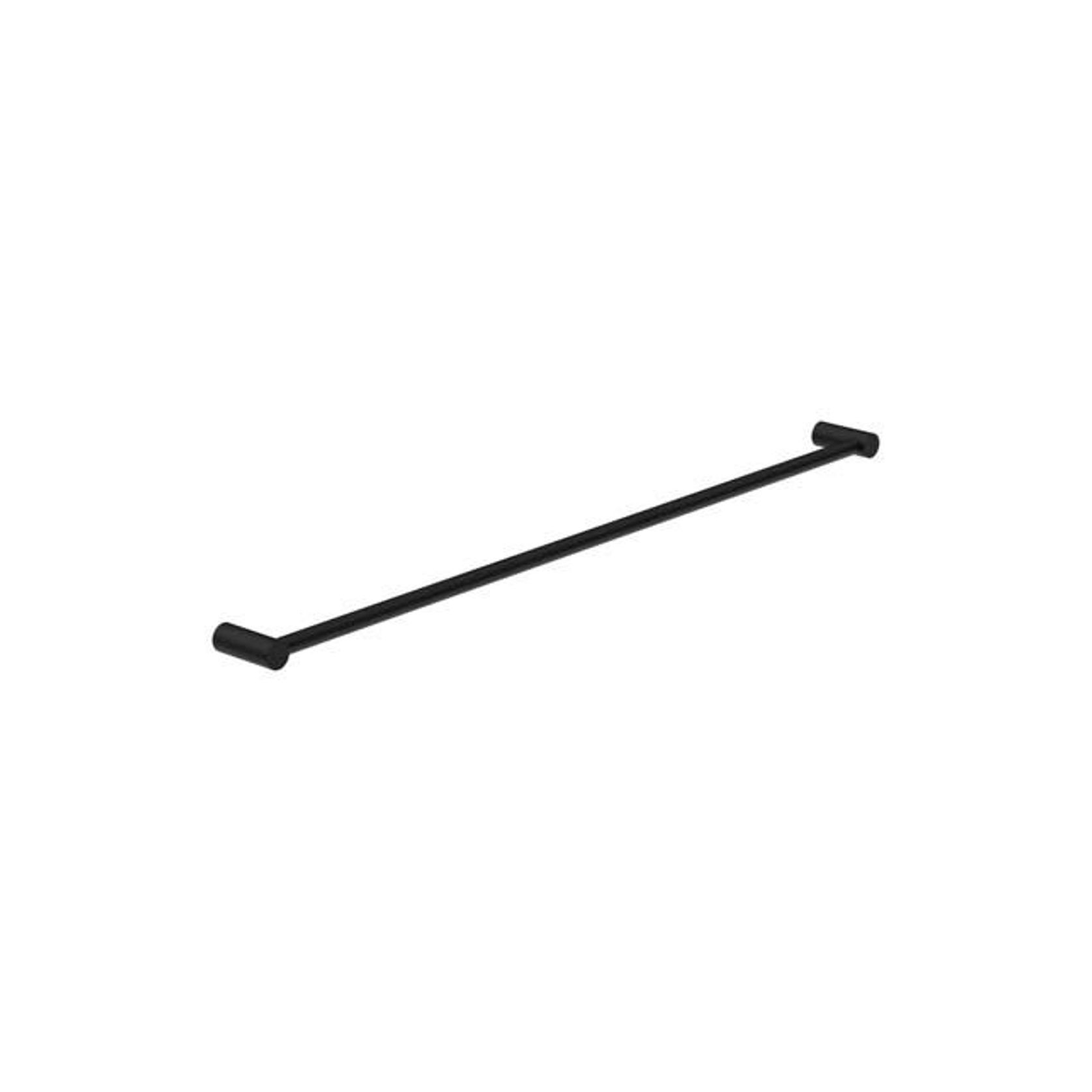 New Mecca Single Towel Rail 800mm Matte Black gallery detail image