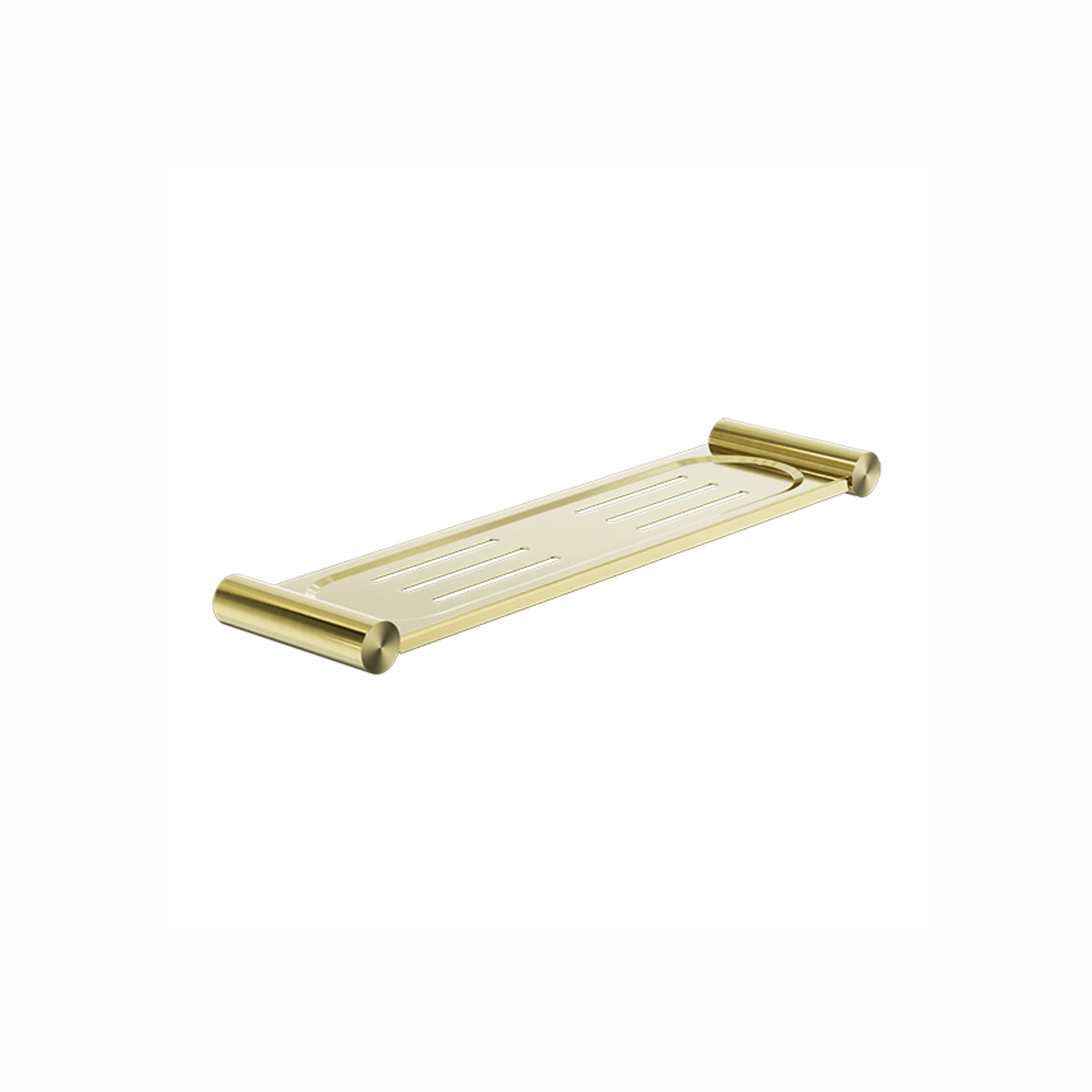 New Mecca Metal Shower Shelf Brushed Gold gallery detail image