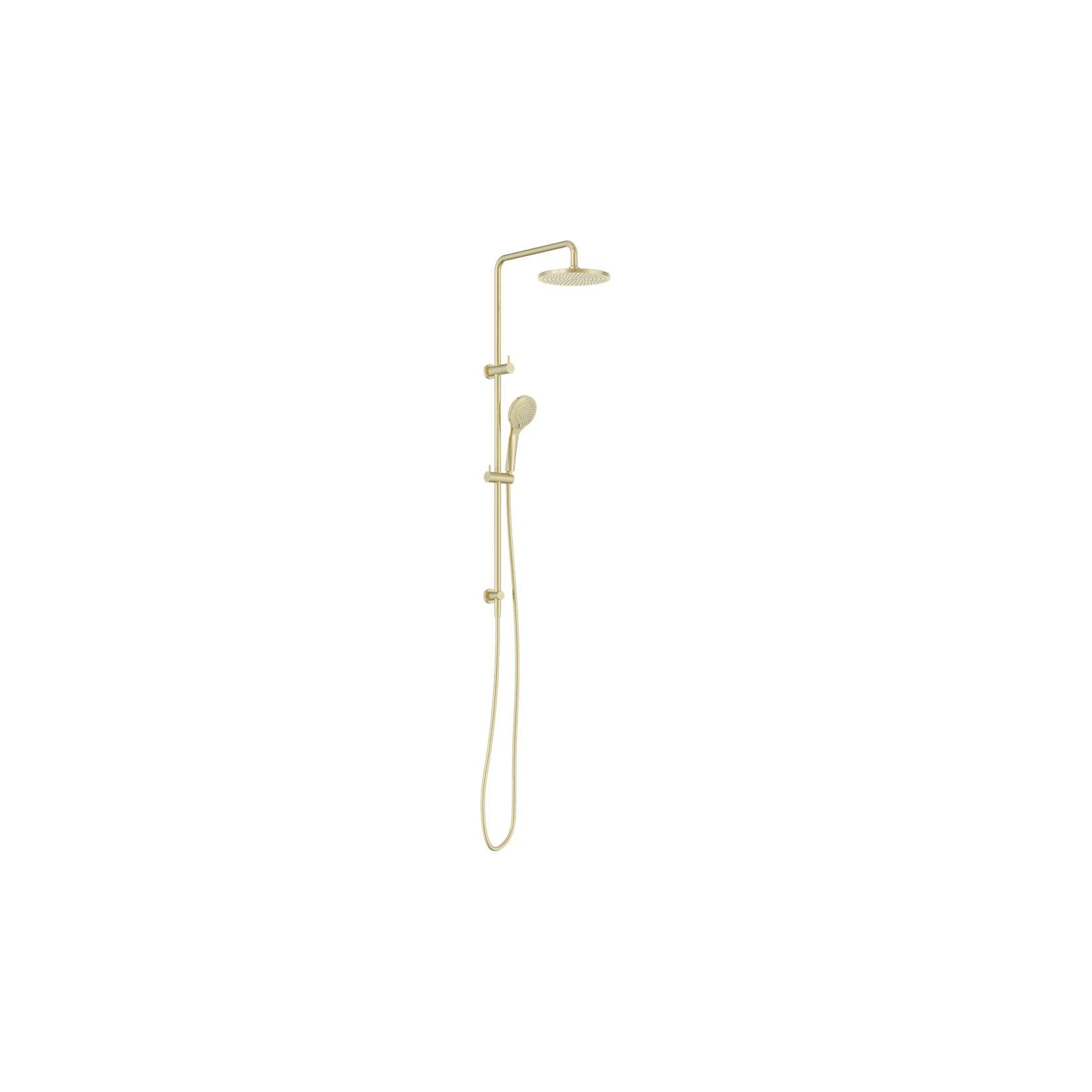 Round Twin Shower With Air Shower I Brushed Gold gallery detail image