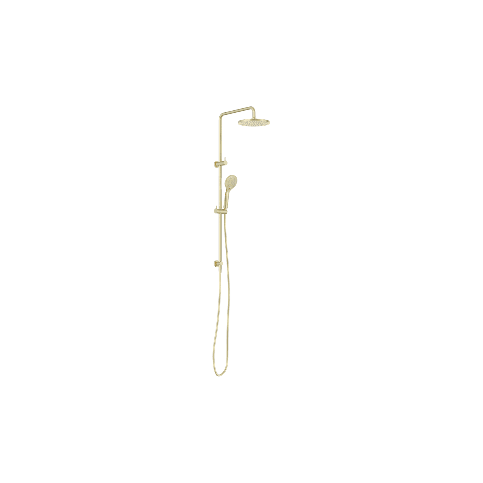 Round Twin Shower With Air Shower I Brushed Gold gallery detail image